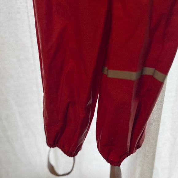 Swedish ABEKO kids rain overalls in Red, size 110/116 (5-6y) - Picture 3 of 5